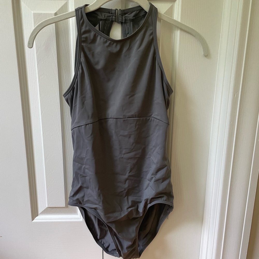 Balera Grey High-Neck Leotard